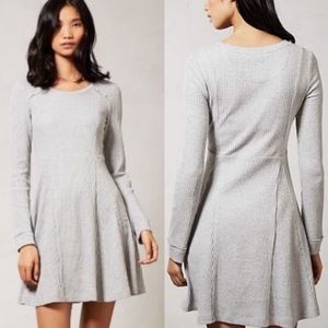 Anthropologie E by Eloise Chiara Knit Mini Gray Cozy Dress Sz S